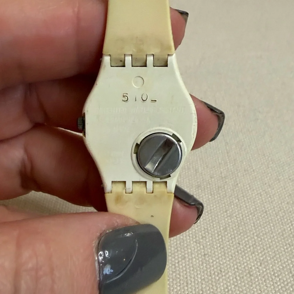 Vintage Raspberry Swatch Watch from the 1980’s New Battery